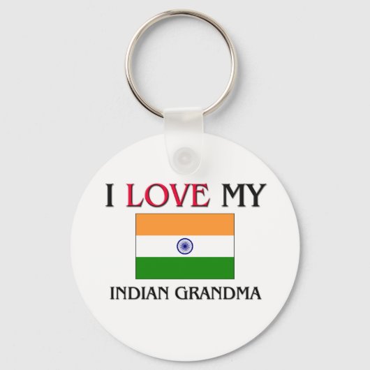 Ik hou van mijn Indiase oma Sleutelhanger (Voorkant)