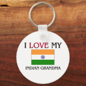 Ik hou van mijn Indiase oma Sleutelhanger (Voorkant)