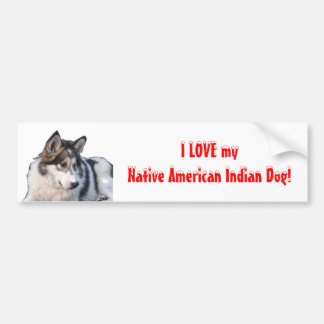 Ik hou van mijn Indische Indische hond Bumpersticker