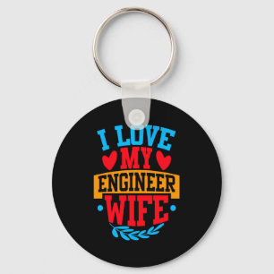 Ik hou van mijn ingenieur vrouw ik hou van mijn vr sleutelhanger