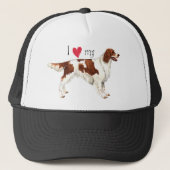 Ik hou van mijn Irish Red en White Setter Trucker Pet (Voorkant)