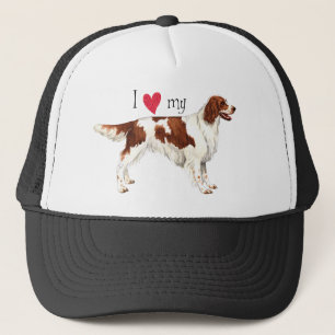Ik hou van mijn Irish Red en White Setter Trucker Pet