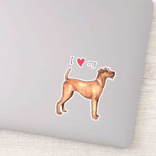 Ik hou van mijn Irish Terrier Vinyl Sticker (Detail)