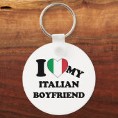 Ik hou van mijn Italiaanse Boyvriend Sleutelhanger (Voorkant)