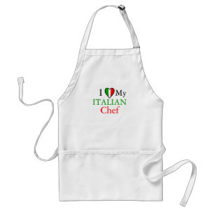 Ik hou van mijn Italiaanse Chef Standaard Schort