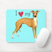 Ik hou van mijn Italiaanse Greyhound Muismat (Met muis)