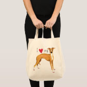 Ik hou van mijn Italiaanse Greyhound Tote Bag (Voorkant (product))