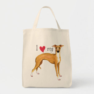 Ik hou van mijn Italiaanse Greyhound Tote Bag