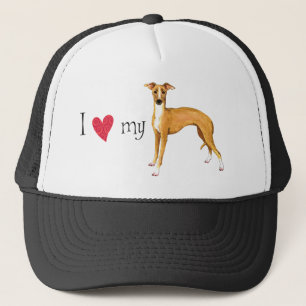 Ik hou van mijn Italiaanse Greyhound Trucker Pet