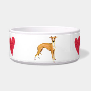 Ik hou van mijn Italiaanse Greyhound Voerbakje