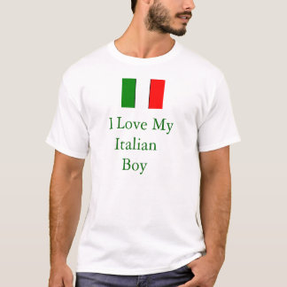 Ik hou van mijn Italiaanse jongen T-shirt