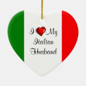 Ik hou van mijn Italiaanse man Keramisch Ornament (Achterkant)