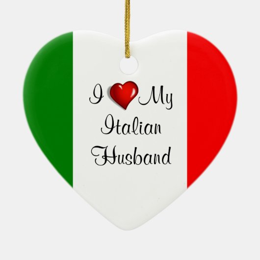 Ik hou van mijn Italiaanse man Keramisch Ornament (Achterkant)