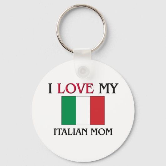 Ik hou van mijn Italiaanse moeder Sleutelhanger (Voorkant)