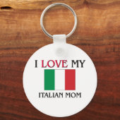 Ik hou van mijn Italiaanse moeder Sleutelhanger (Voorkant)