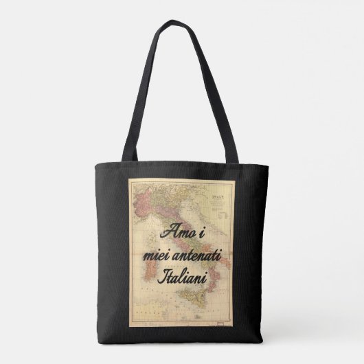Ik hou van mijn Italiaanse voorouders | Aangepaste Tote Bag (Achterkant)