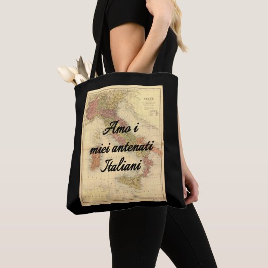 Ik hou van mijn Italiaanse voorouders | Aangepaste Tote Bag (Dichtbij)