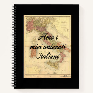 Ik hou van mijn Italiaanse voorouders   Hard Hoesj Notitieboek