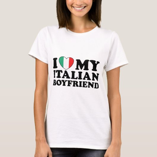 Ik hou van mijn Italiaanse vriend T-shirt (Voorkant)