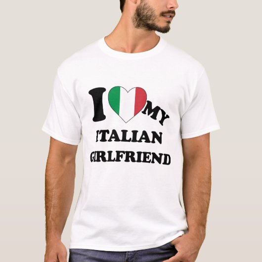 Ik hou van mijn Italiaanse Vriendin T-Shirt (Voorkant)