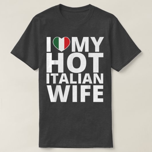 Ik hou van mijn Italiaanse vrouw Funny Italië T-shirt (Design voorkant)