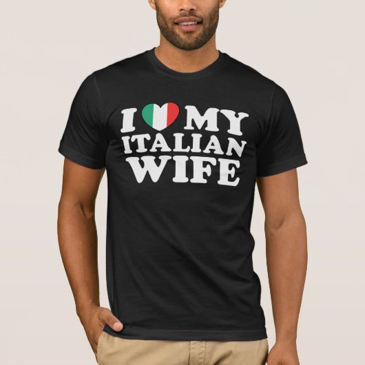 Ik hou van mijn Italiaanse vrouw T-shirt (Voorkant)