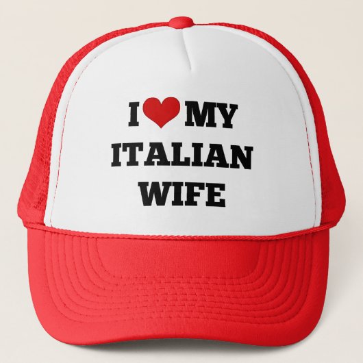 Ik hou van mijn Italiaanse vrouw Trucker Pet (Voorkant)