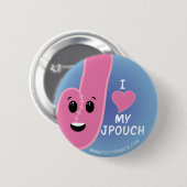 Ik hou van mijn J-Pouch Ronde Button 5,7 Cm (Voorkant /achterkant)