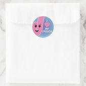 Ik hou van mijn J-Pouch Stickers! Ronde Sticker (Tas)