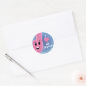 Ik hou van mijn J-Pouch Stickers! Ronde Sticker (Envelop)