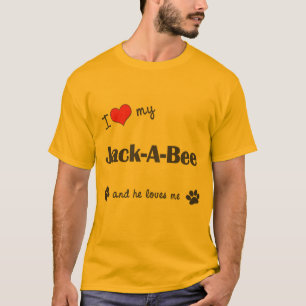 Ik hou van mijn Jack-A-Bee (Mannelijke hond) T-shirt
