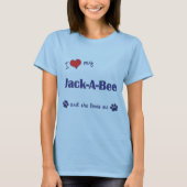 Ik hou van mijn Jack-A-Bee (Vrouw Dog) T-shirt (Voorkant)