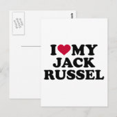 Ik hou van mijn Jack Russel Briefkaart (Voorkant / Achterkant)