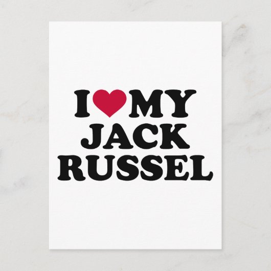 Ik hou van mijn Jack Russel Briefkaart (Voorkant)