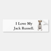 Ik hou van mijn Jack Russell. Bumpersticker (Voorkant)