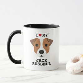 Ik hou van mijn Jack Russell Dog Coffee Mok