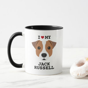 Ik hou van mijn Jack Russell Dog Coffee Mok