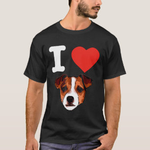 Ik hou van mijn Jack Russell-hond Moeder Puppy Fam T-shirt