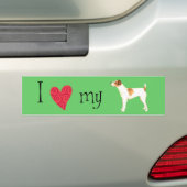 Ik hou van mijn Jack Russell Terrier Bumpersticker (Op auto)