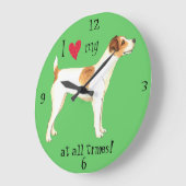 Ik hou van mijn Jack Russell Terrier Grote Klok (Hoek)