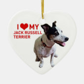 Ik hou van mijn Jack Russell Terrier Keramisch Ornament (Voorkant)