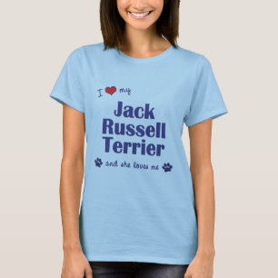 Ik hou van mijn Jack Russell Terrier (Vrouw Dog) T-shirt