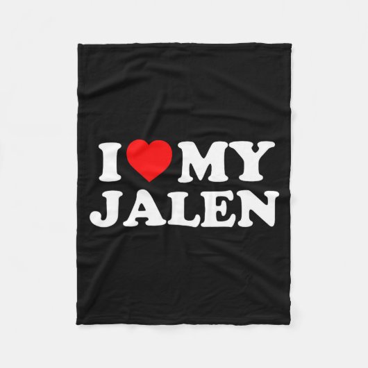 Ik hou van mijn Jalen Fleece Deken (Voorkant)