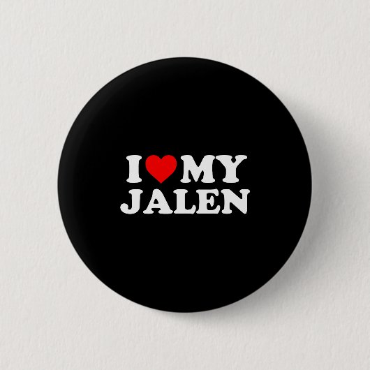Ik hou van mijn Jalen Ronde Button 5,7 Cm (Voorkant)