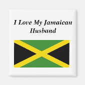 Ik hou van mijn Jamaicaan Husband 2 Inch Square Ma Magneet (Voorkant)
