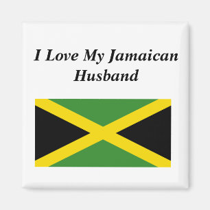 Ik hou van mijn Jamaicaan Husband 2 Inch Square Ma Magneet