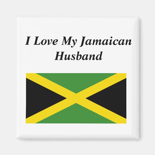 Ik hou van mijn Jamaicaan Husband 2 Inch Square Ma Magneet (Voorkant)