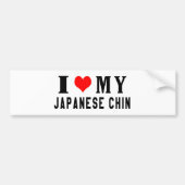 Ik hou van mijn Japanse kin Bumpersticker (Voorkant)