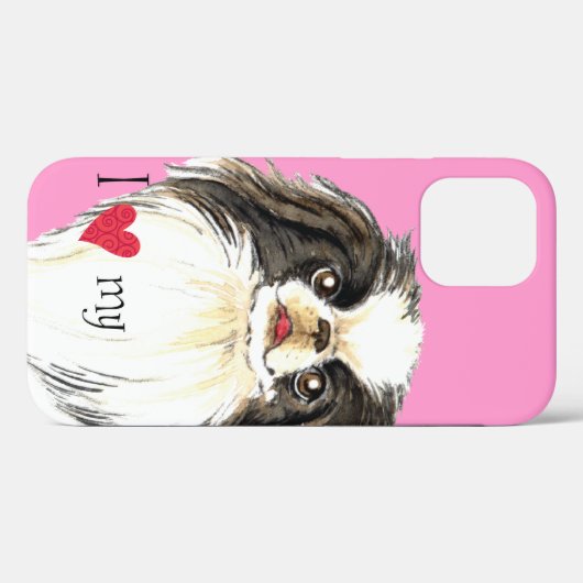 Ik hou van mijn Japanse kin Case-Mate iPhone Case (Achterkant (horizontaal))