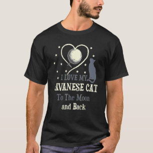 Ik hou van mijn Javaanse kat tot maan kat     Kitt T-shirt